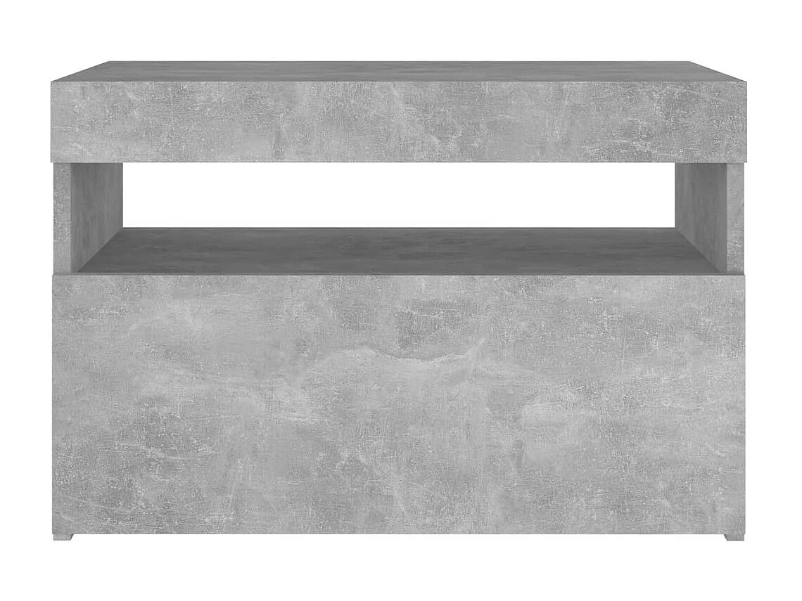 Chevet avec lumières LED Gris béton 60x35x40