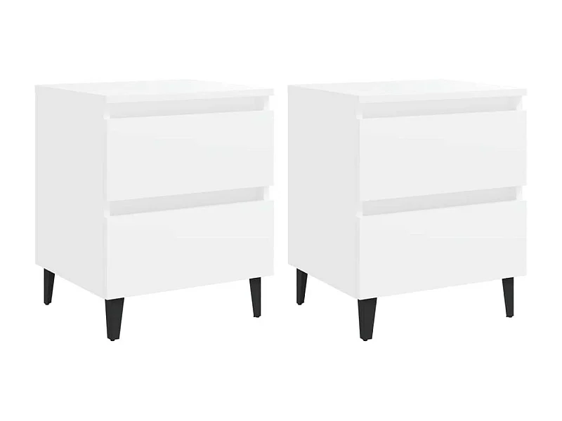 Tables de chevet 2 pcs Blanc 40x35x50