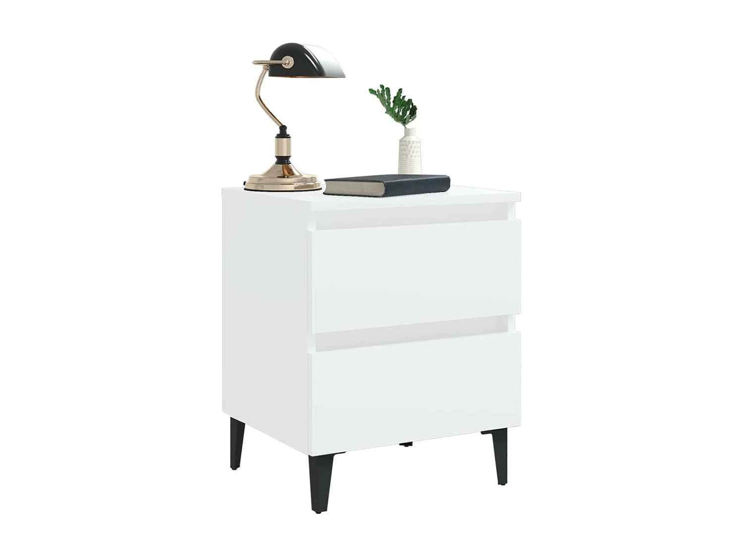 Tables de chevet 2 pcs Blanc 40x35x50