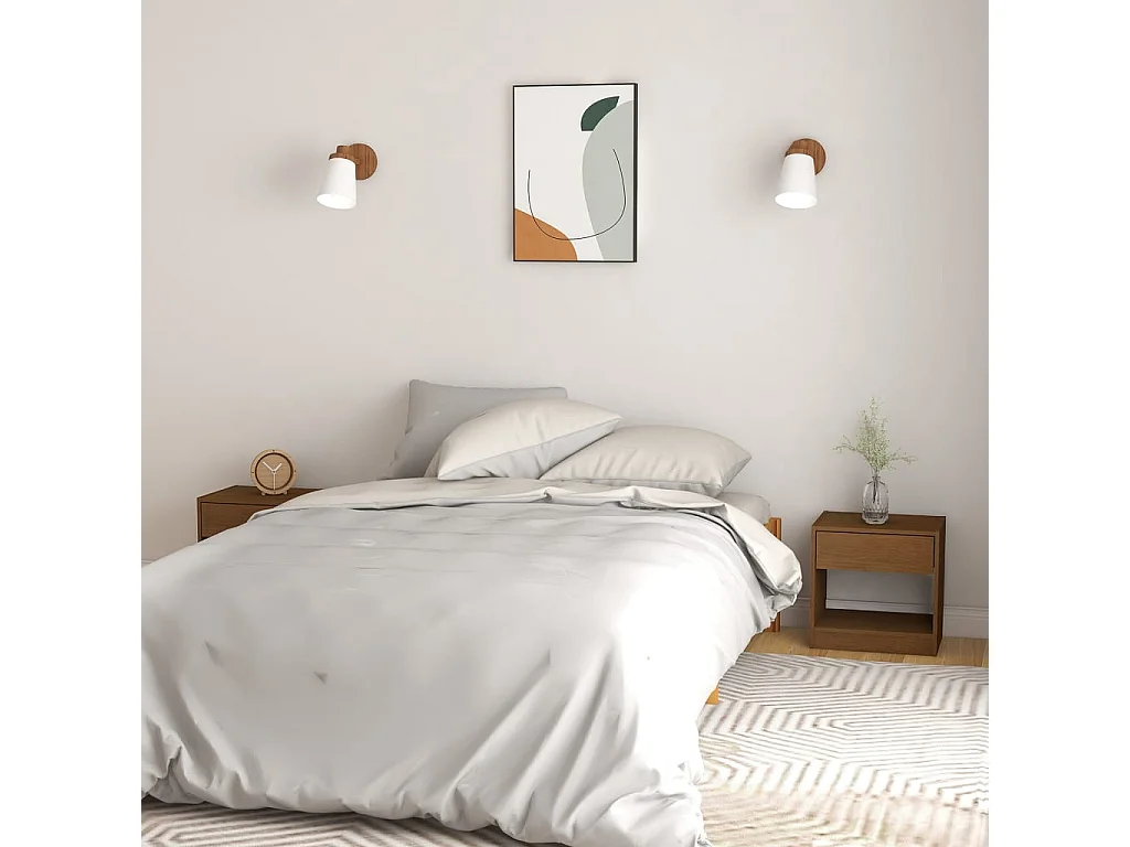 Tables de chevet 2 pcs Marron miel 40x31x40 Bois de pin