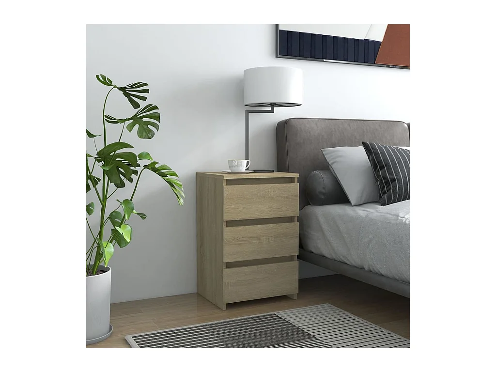 Tables de chevet 2 pcs Chêne sonoma 40x35x62,5