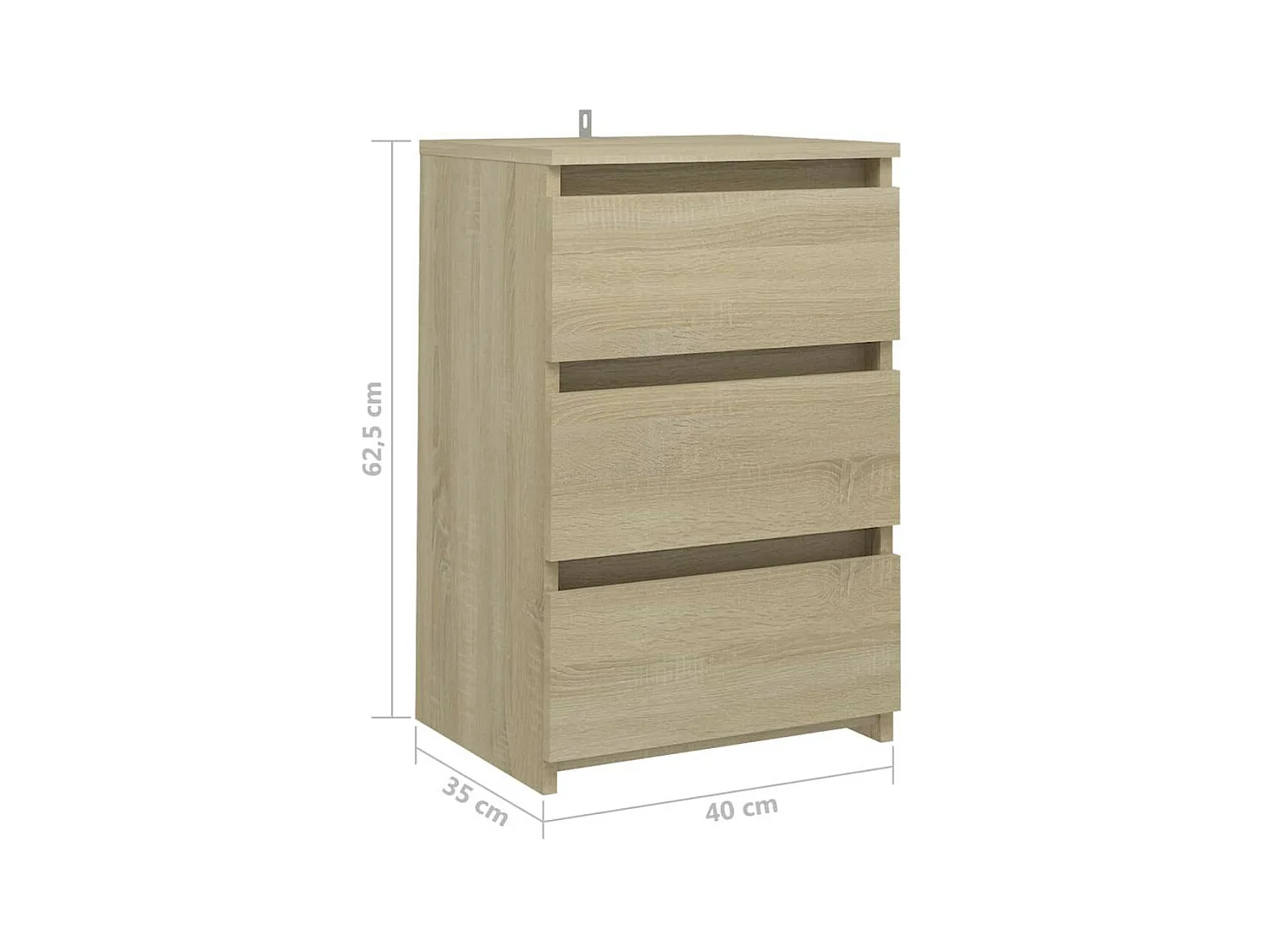 Tables de chevet 2 pcs Chêne sonoma 40x35x62,5