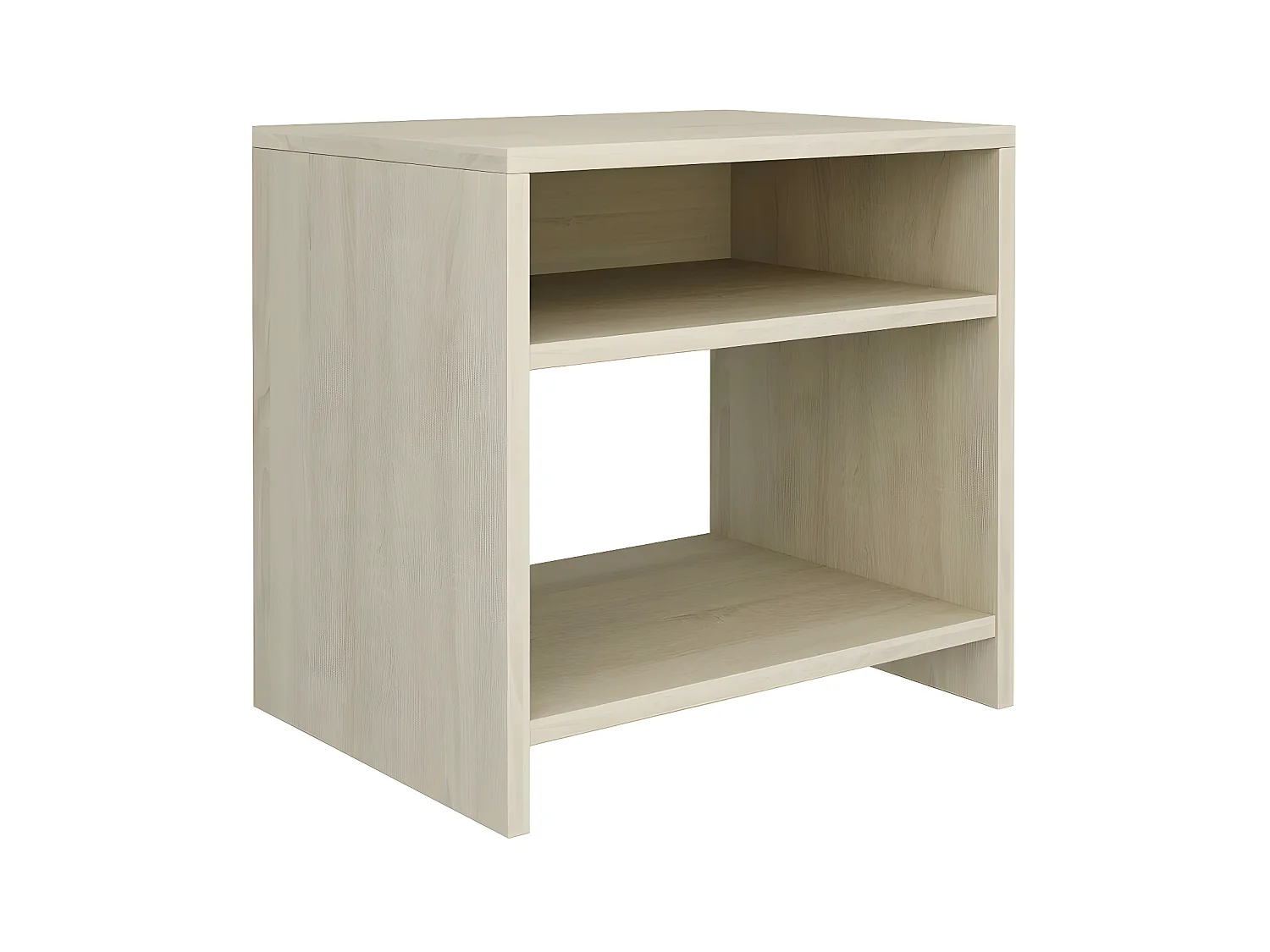 Table de chevet 2 étagères bois chêne sonoma Fefi
