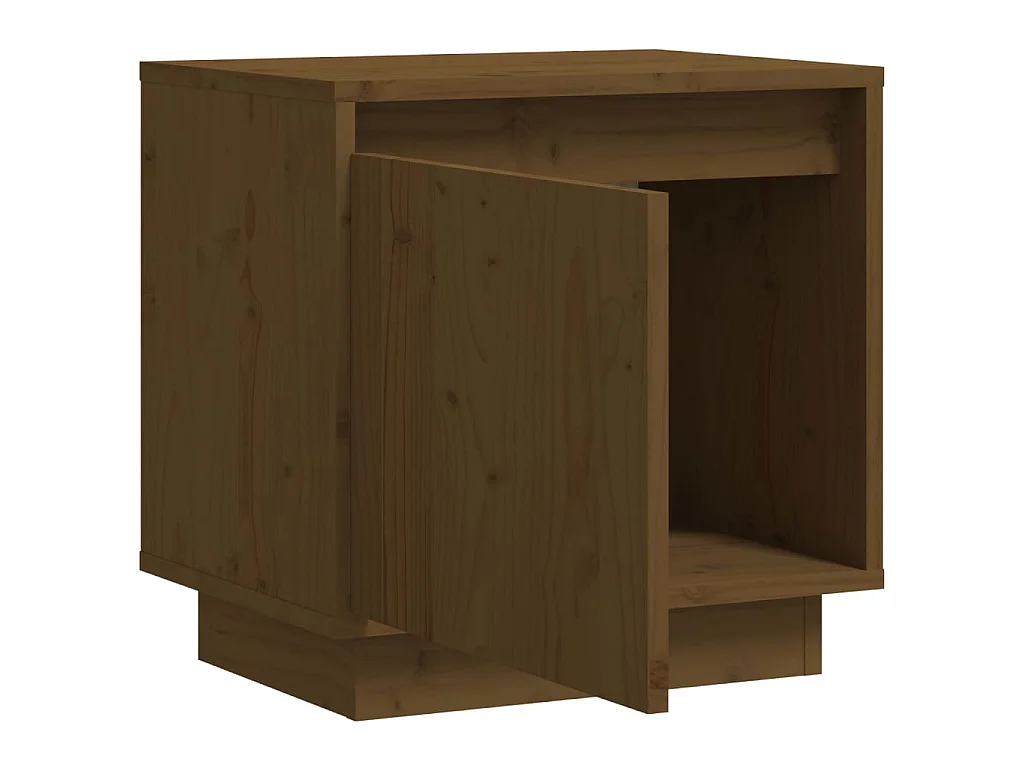 Tables de chevet 2pcs Marron miel 40x30x40 Bois de pin solide 2