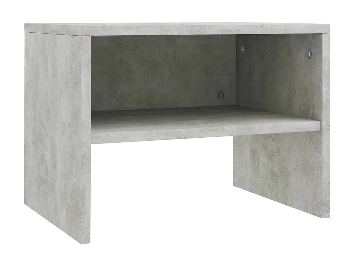 2 pcs Tables de chevet Gris béton 40 x 30x30