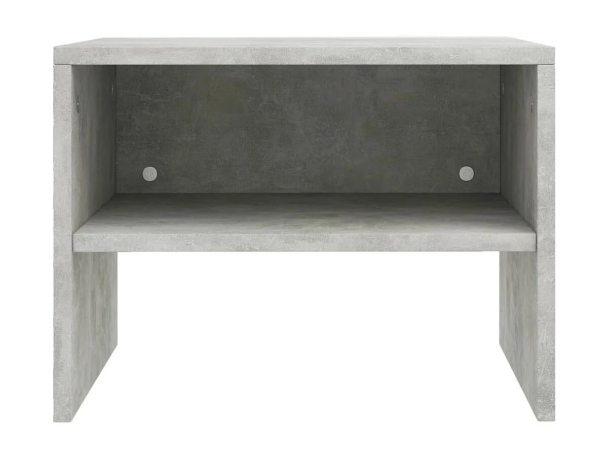 2 pcs Tables de chevet Gris béton 40 x 30x30