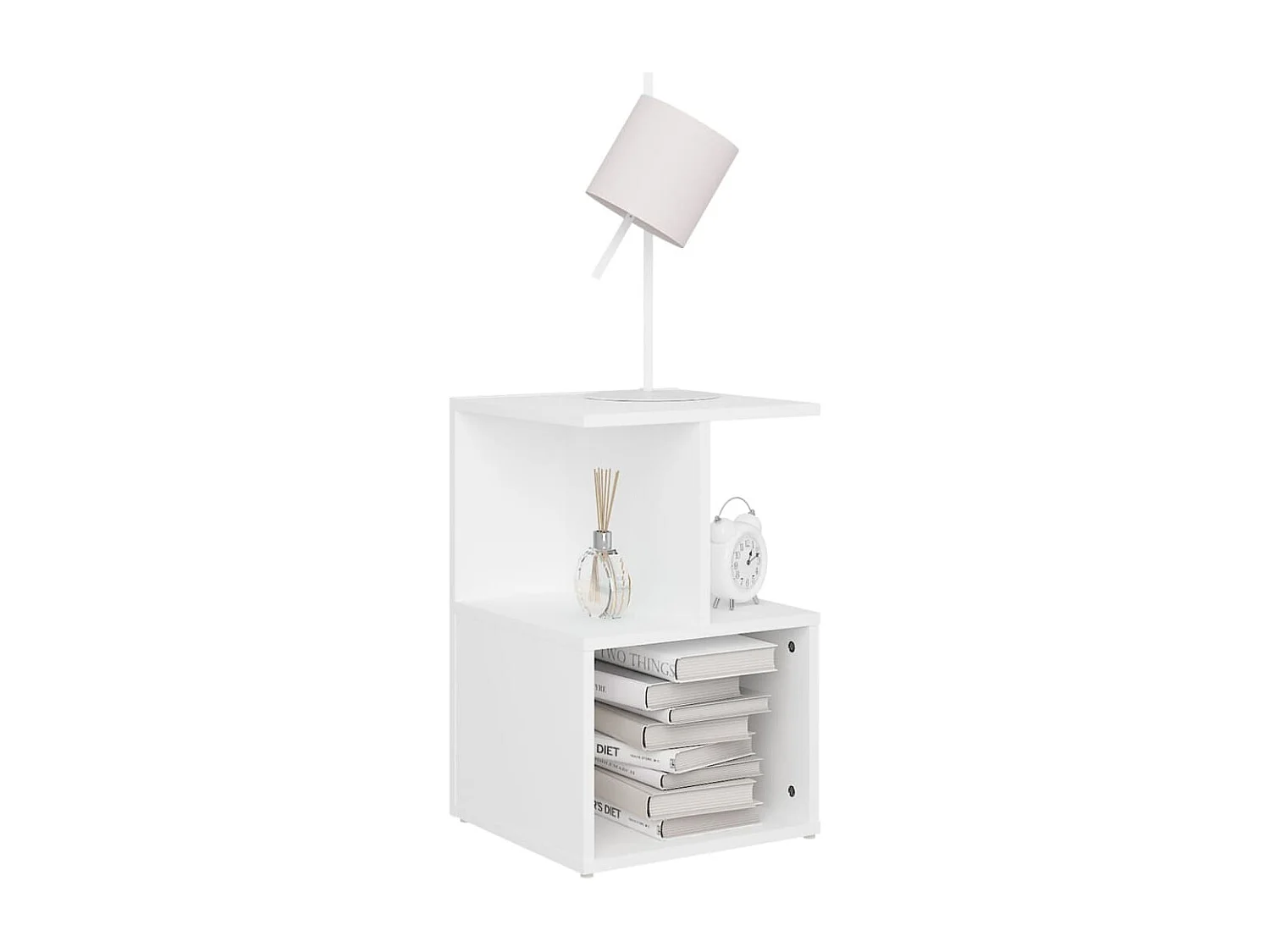 Tables de chevet 2 pcs Blanc 35x35x55