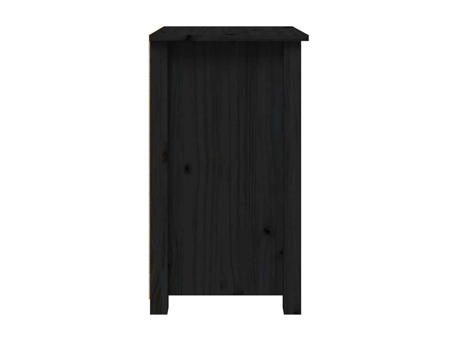 Tables de chevet 2 pcs Noir 40x35x61,5 Bois de pin massif