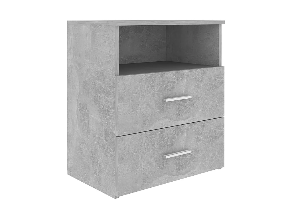 Tables de chevet 2 pcs Gris béton 50x32x60