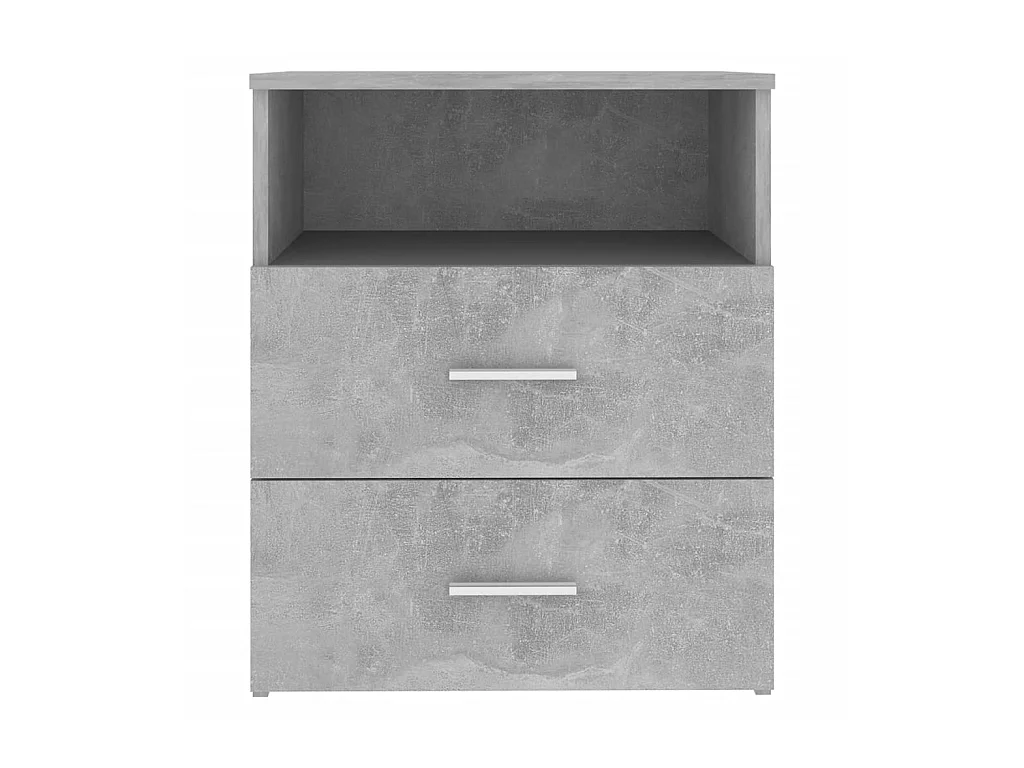 Tables de chevet 2 pcs Gris béton 50x32x60