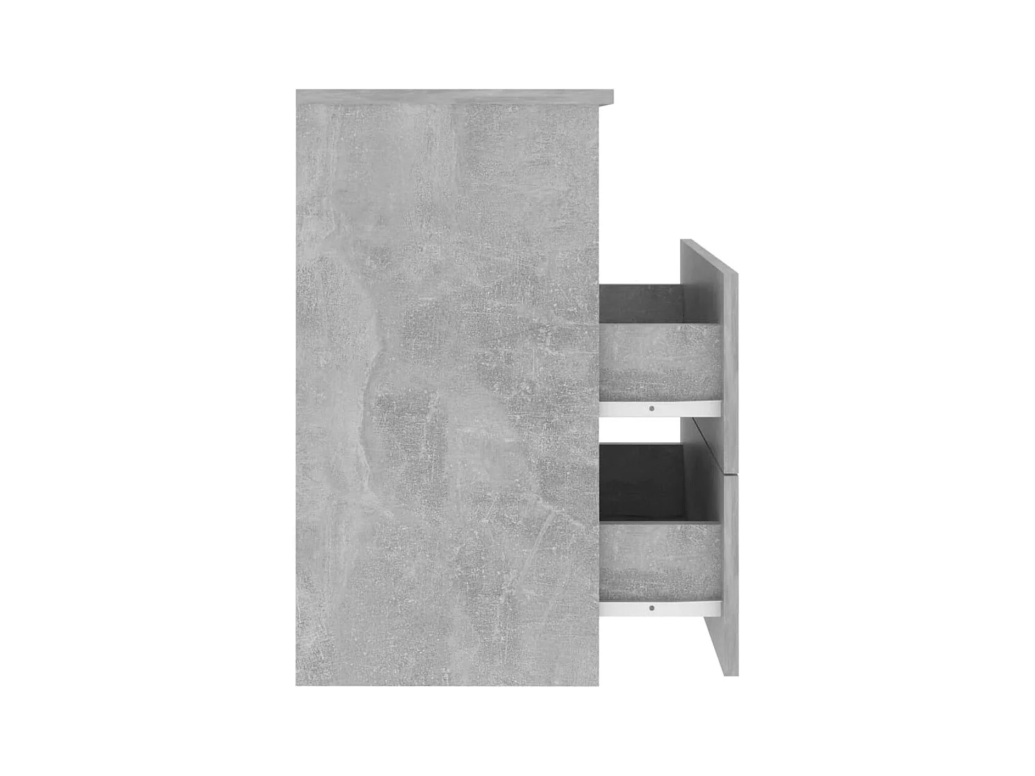 Tables de chevet 2 pcs Gris béton 50x32x60