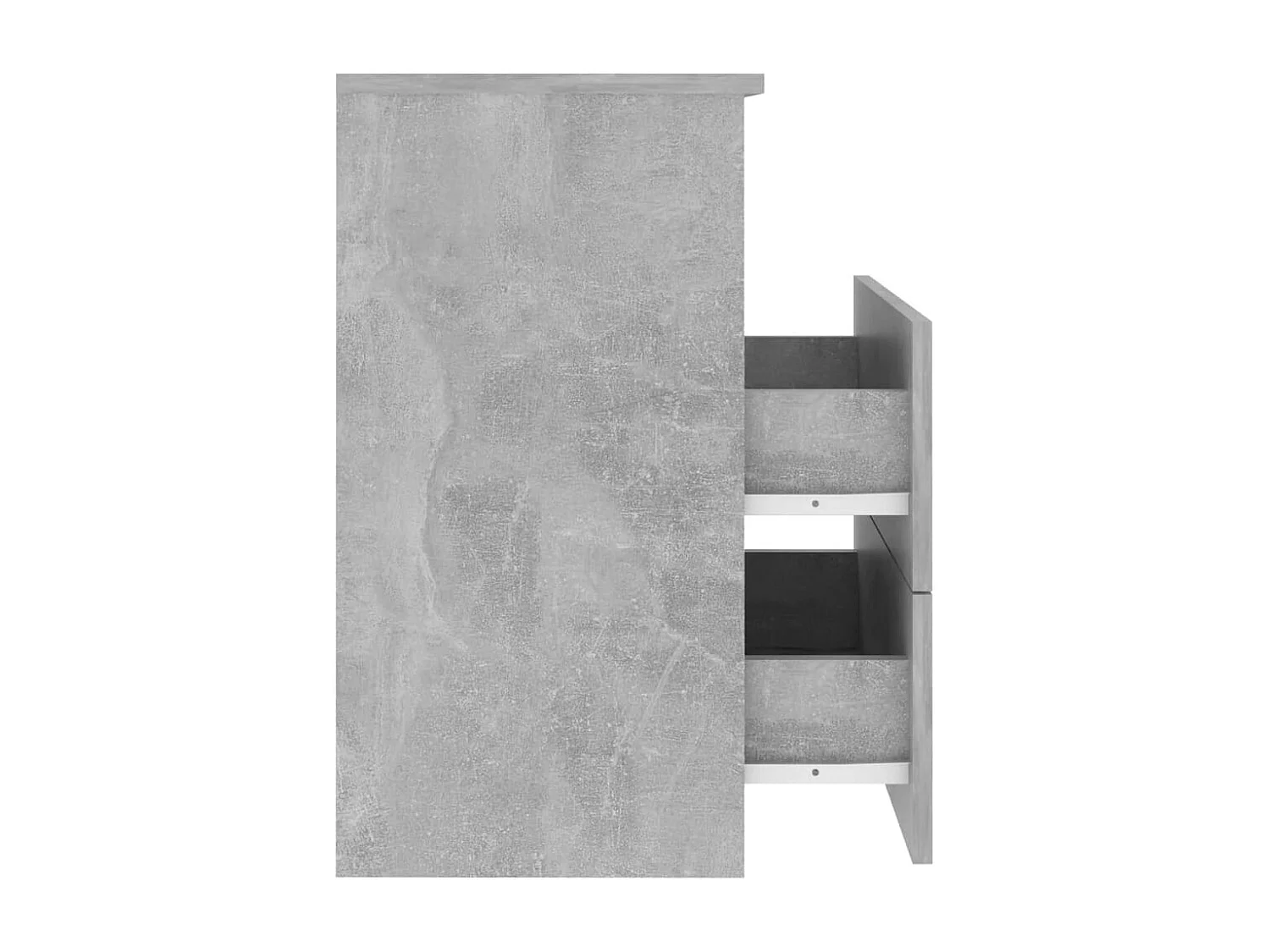 Tables de chevet 2 pcs Gris béton 50x32x60