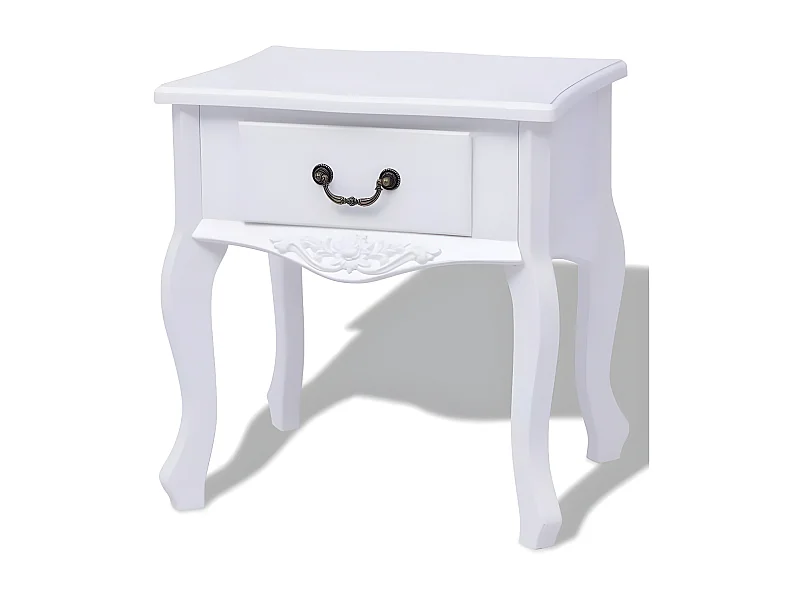 Table de chevet 1 tiroir bois blanc Chicco