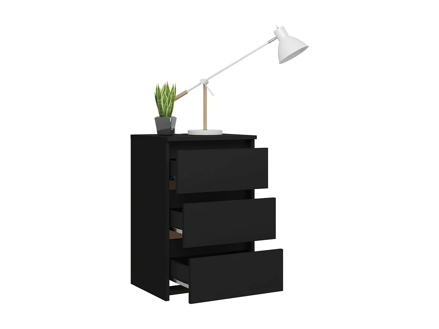 Tables de chevet 2 pcs Noir 40x35x62,5