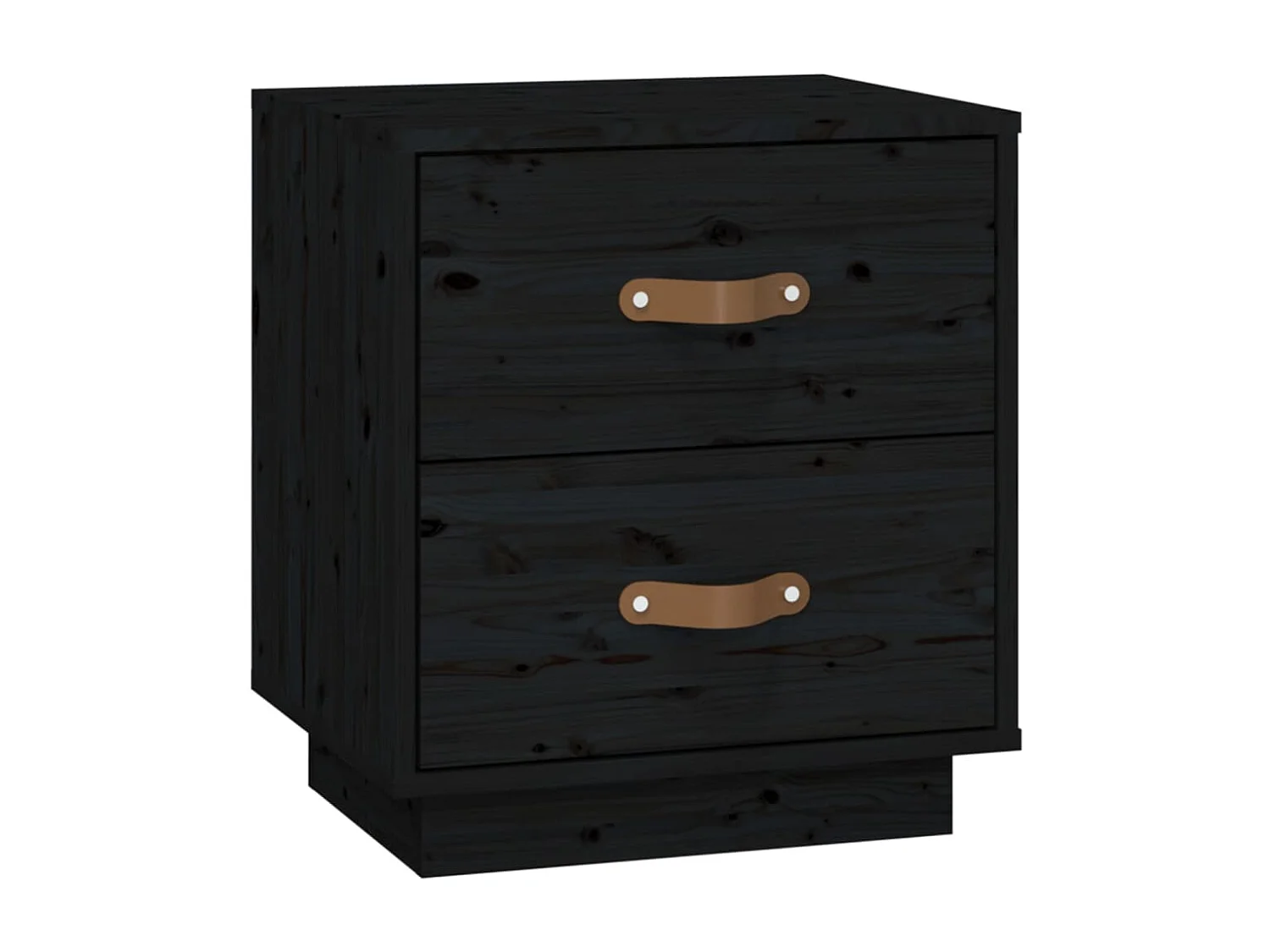 Table de chevet Noir 40x34x45 Bois de pin massif