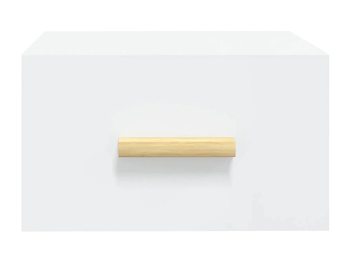 Table de chevet murale blanc 35x35x20
