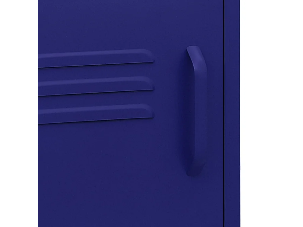 Table de chevet Bleu marine 35x35x51 Acier