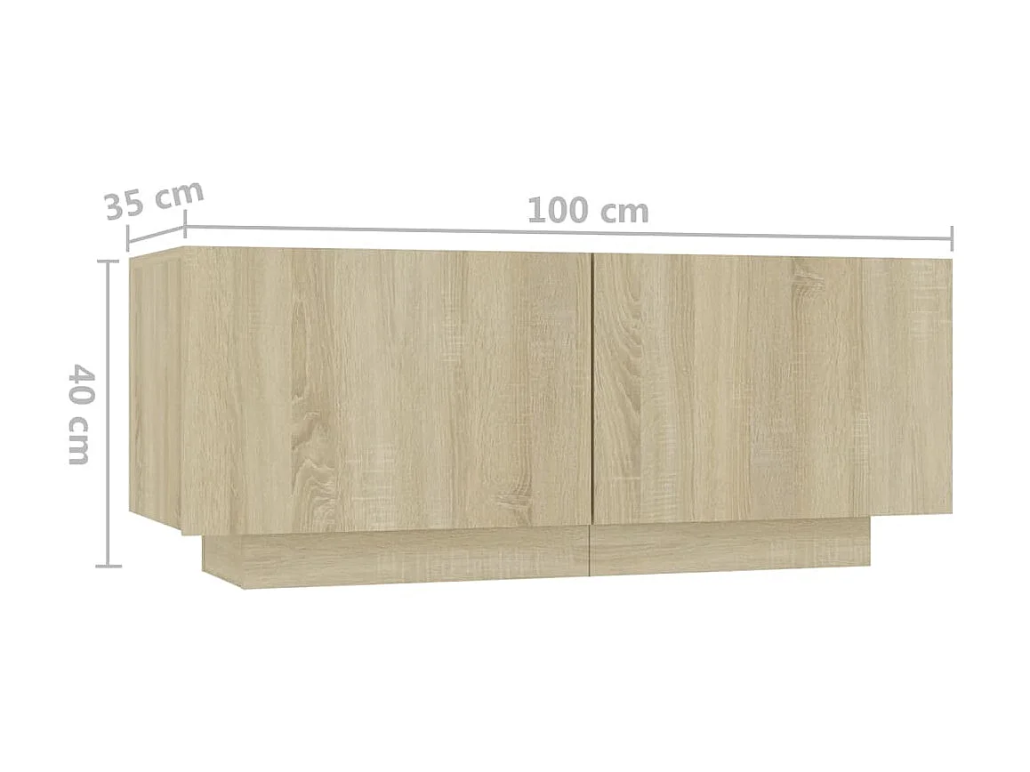 Table de chevet Chêne sonoma 100x35x40