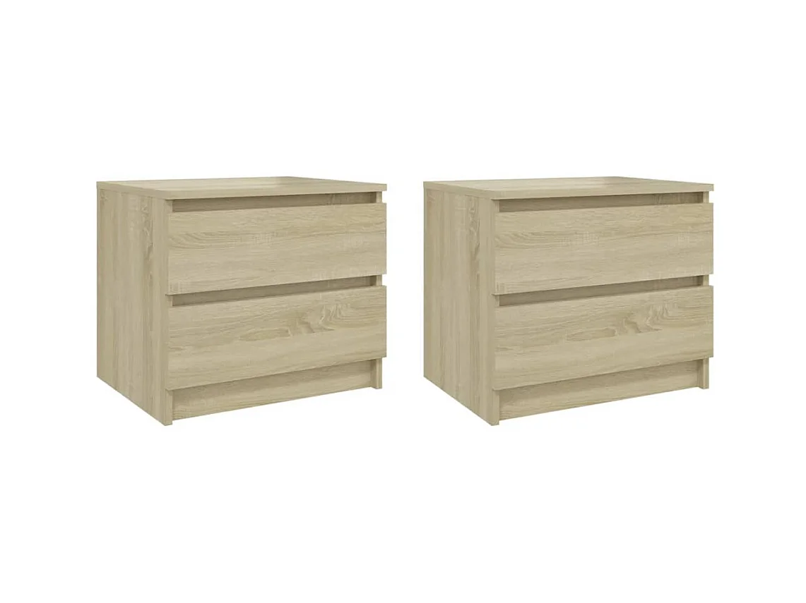 Tables de chevet 2 pcs Chêne sonoma 50x39x43,5