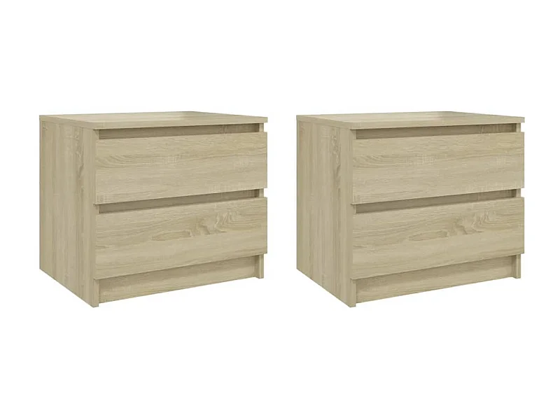 Tables de chevet 2 pcs Chêne sonoma 50x39x43,5