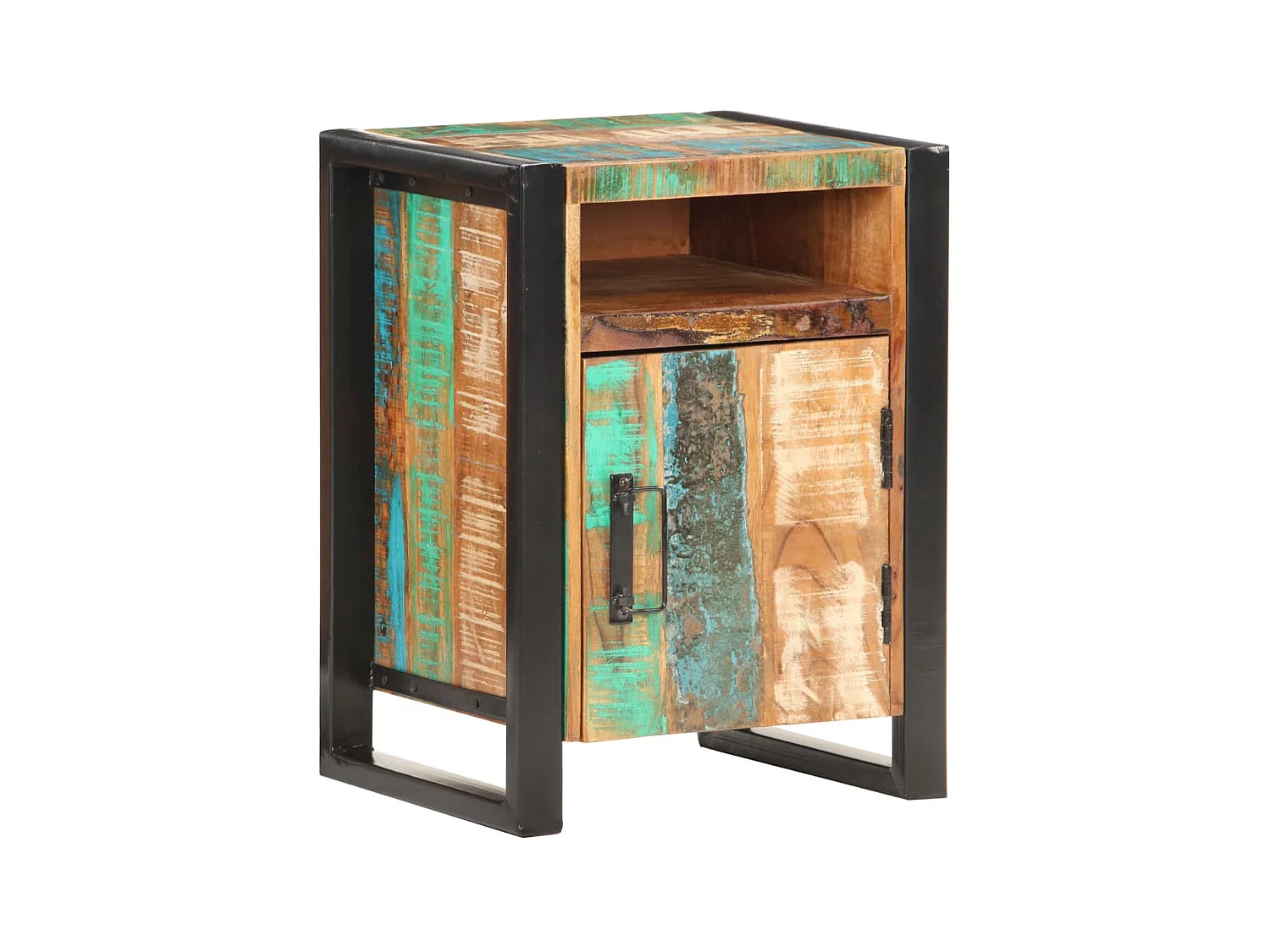 Nachtkastje 40x35x55 cm massief gerecycled hout