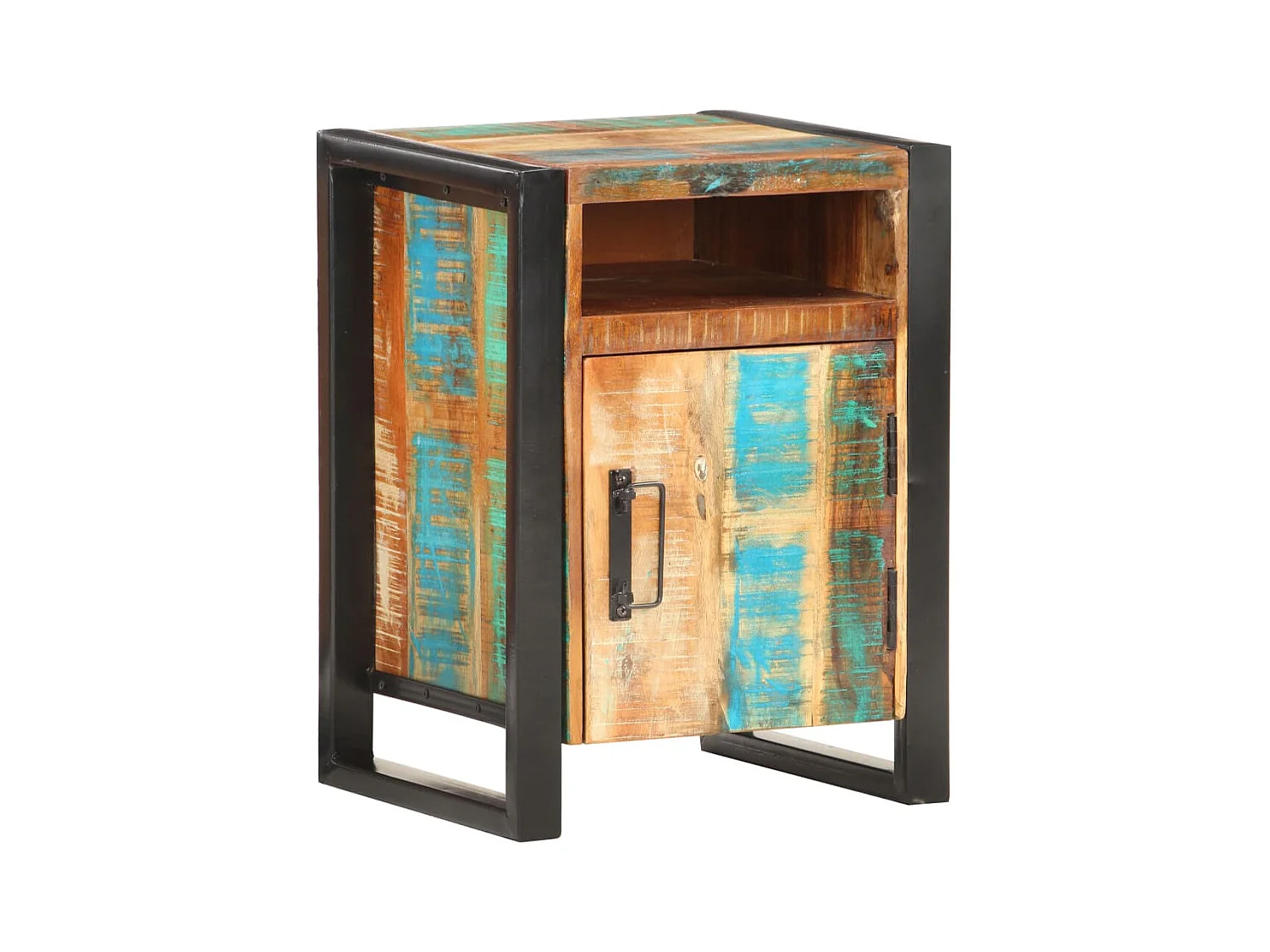 Nachtkastje 40x35x55 cm massief gerecycled hout