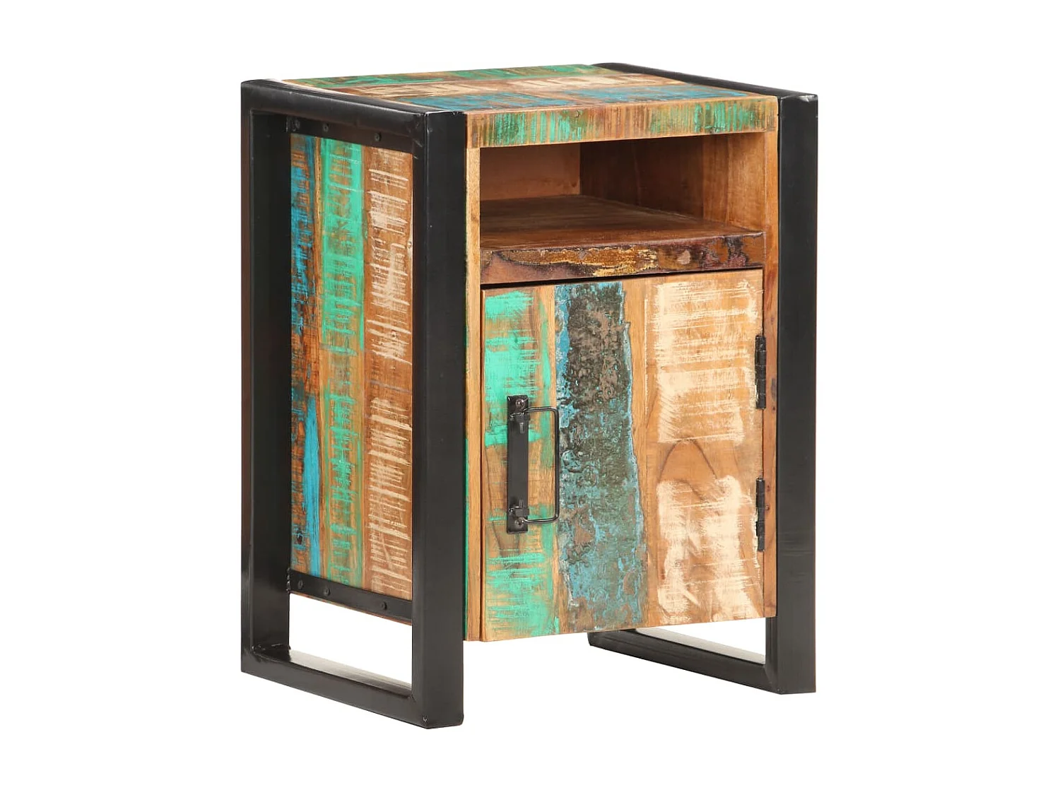 Nachtkastje 40x35x55 cm massief gerecycled hout