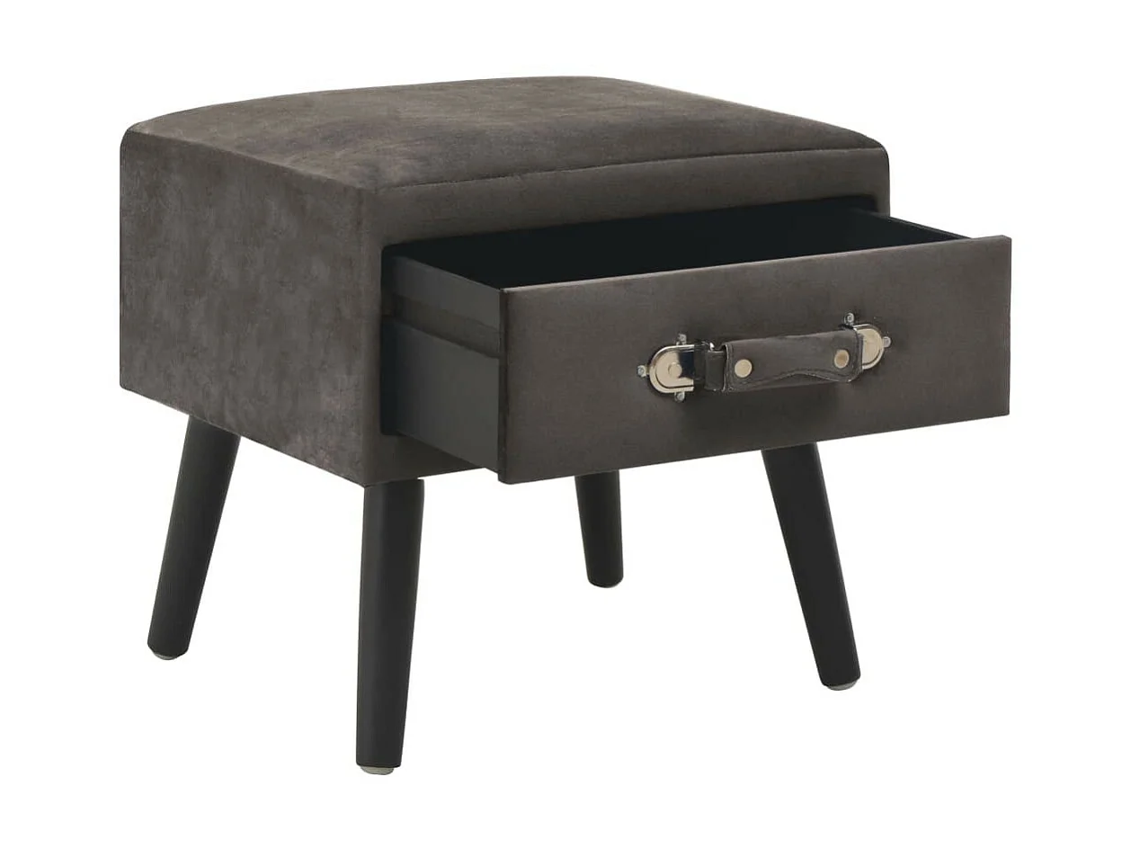 Tables de chevet 2 pcs Gris 40x35x40 Velours