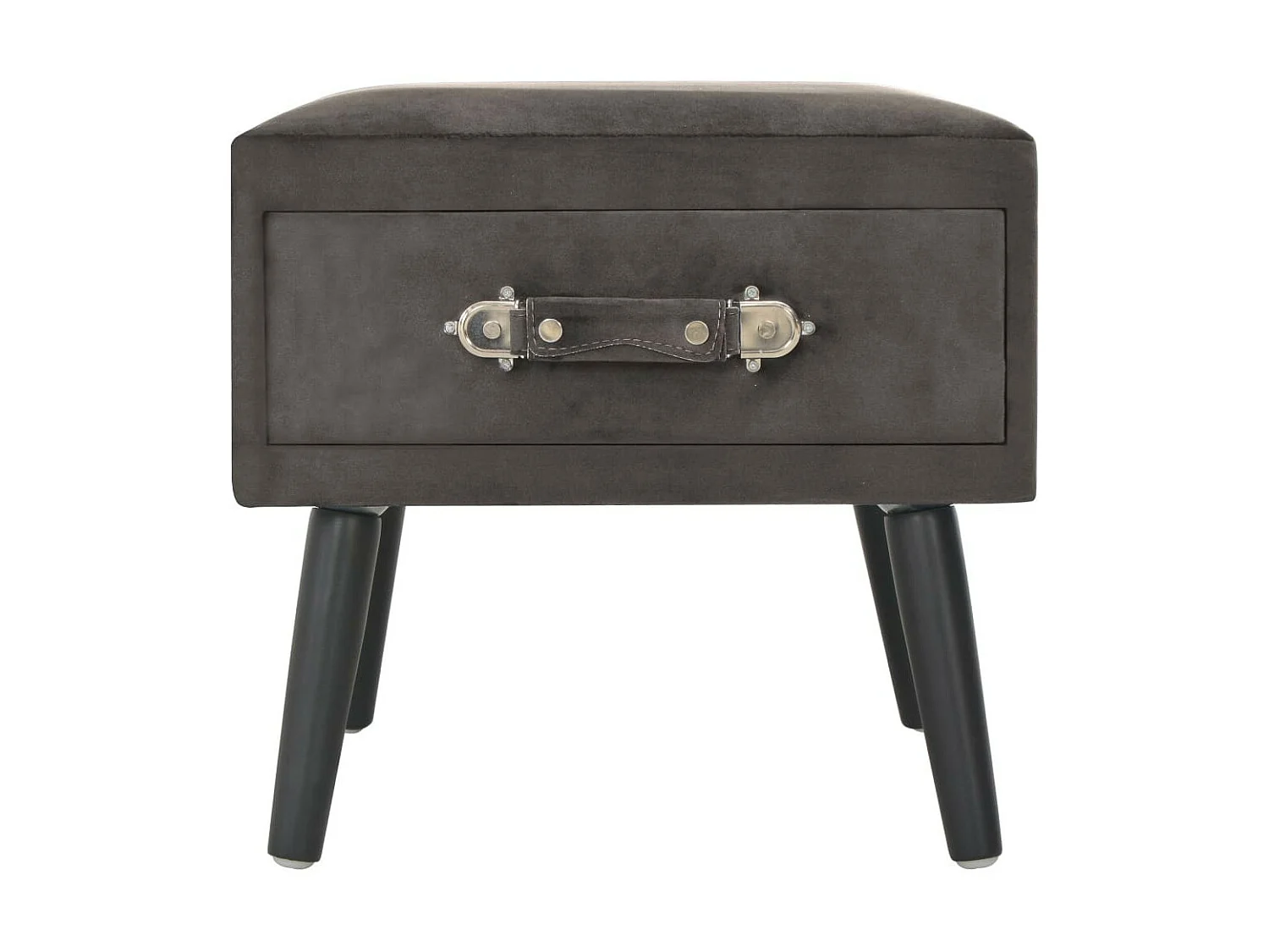 Tables de chevet 2 pcs Gris 40x35x40 Velours