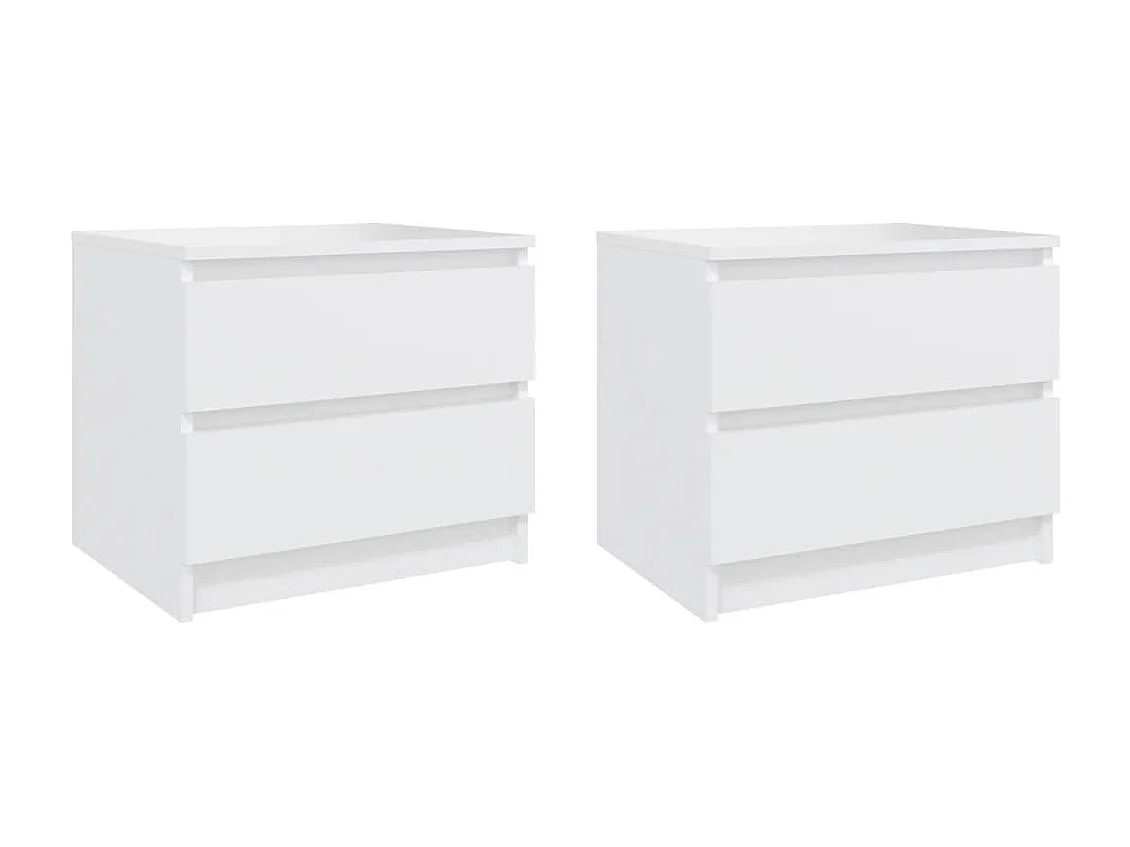 Tables de chevet 2 pcs Blanc 50x39x43,5