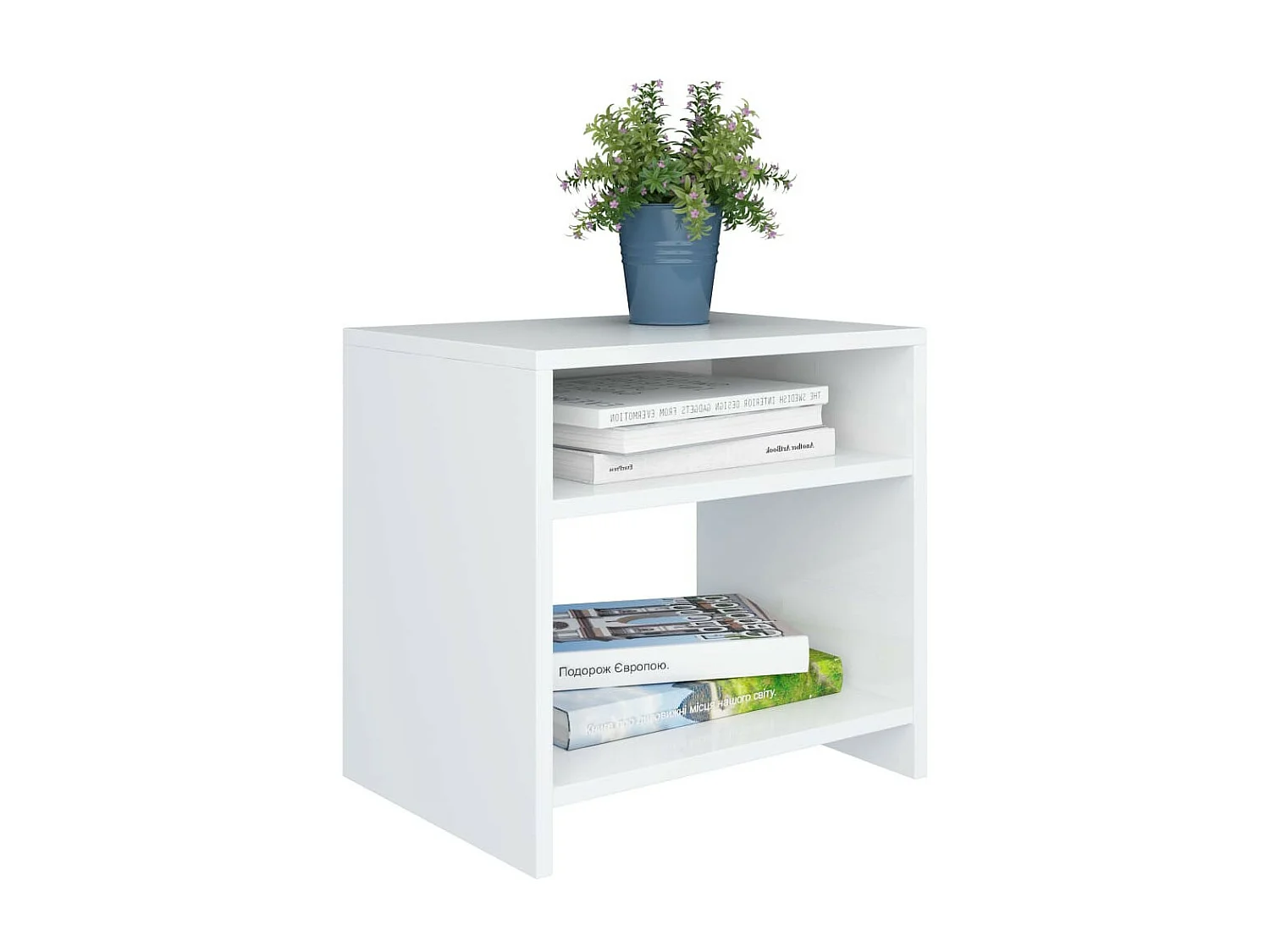 Table de chevet Blanc 40 x 30x40 - Lot de 2