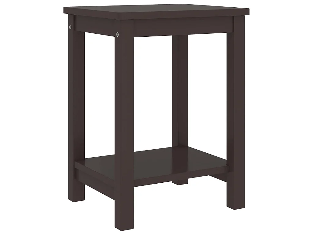 Nachtkastje 35x30x47 cm massief grenenhout donkerbruin