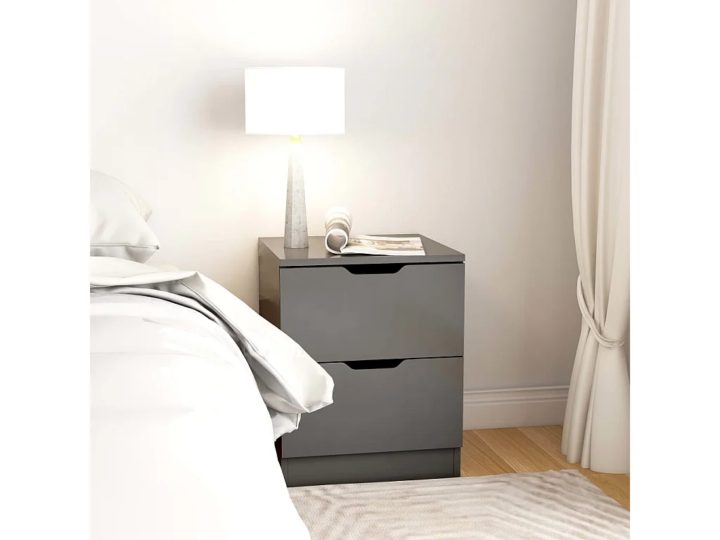 Table de chevet Gris 40x40x50