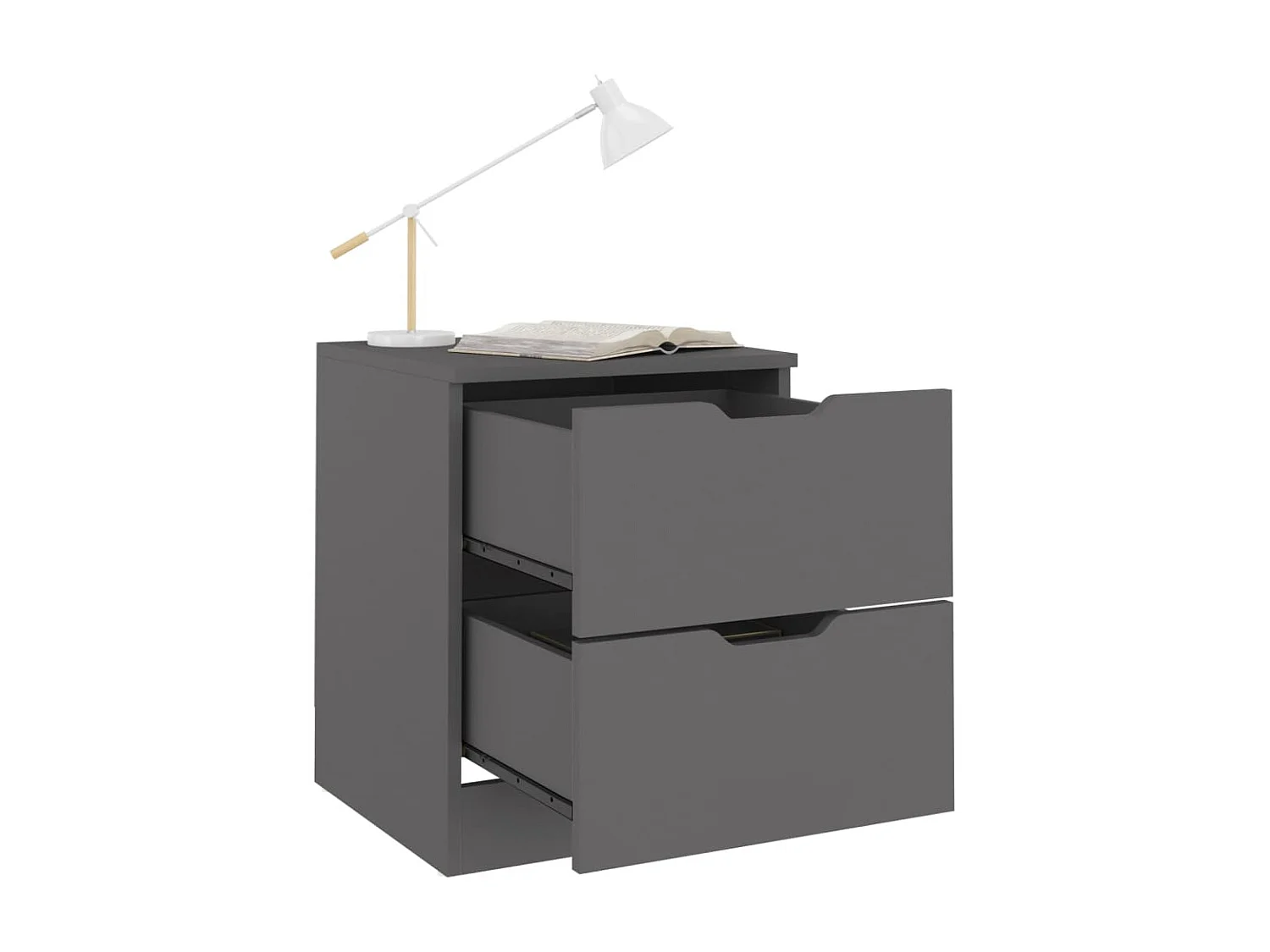 Table de chevet Gris 40x40x50