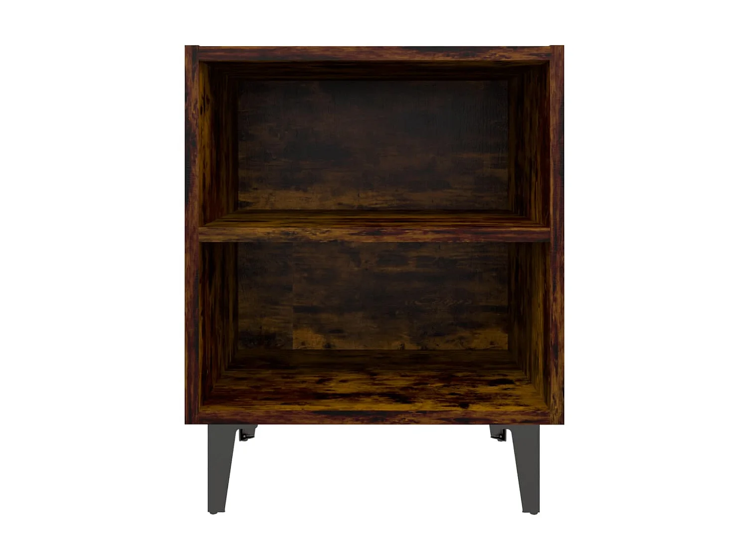 Table de chevet avec pieds en métal Chêne fumé 40x30x50