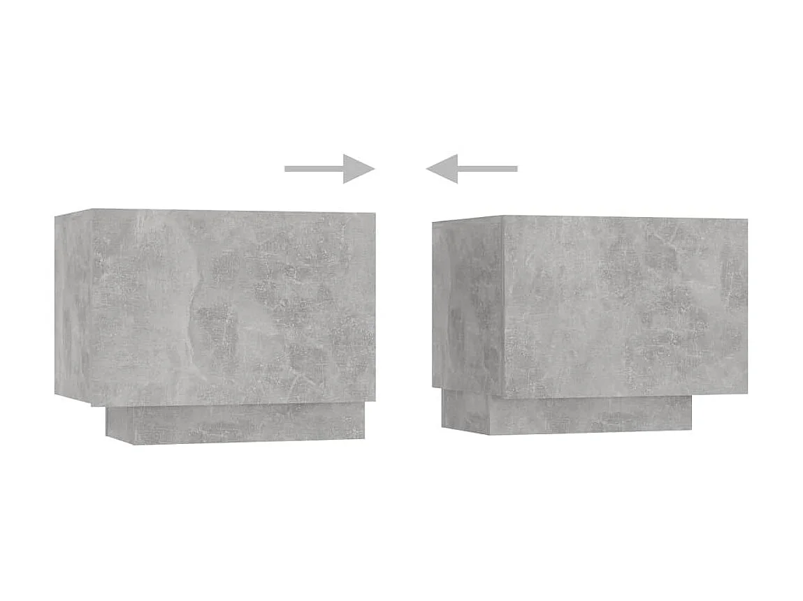 Table de chevet Gris béton 100x35x40