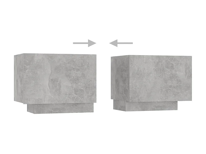 Table de chevet Gris béton 100x35x40