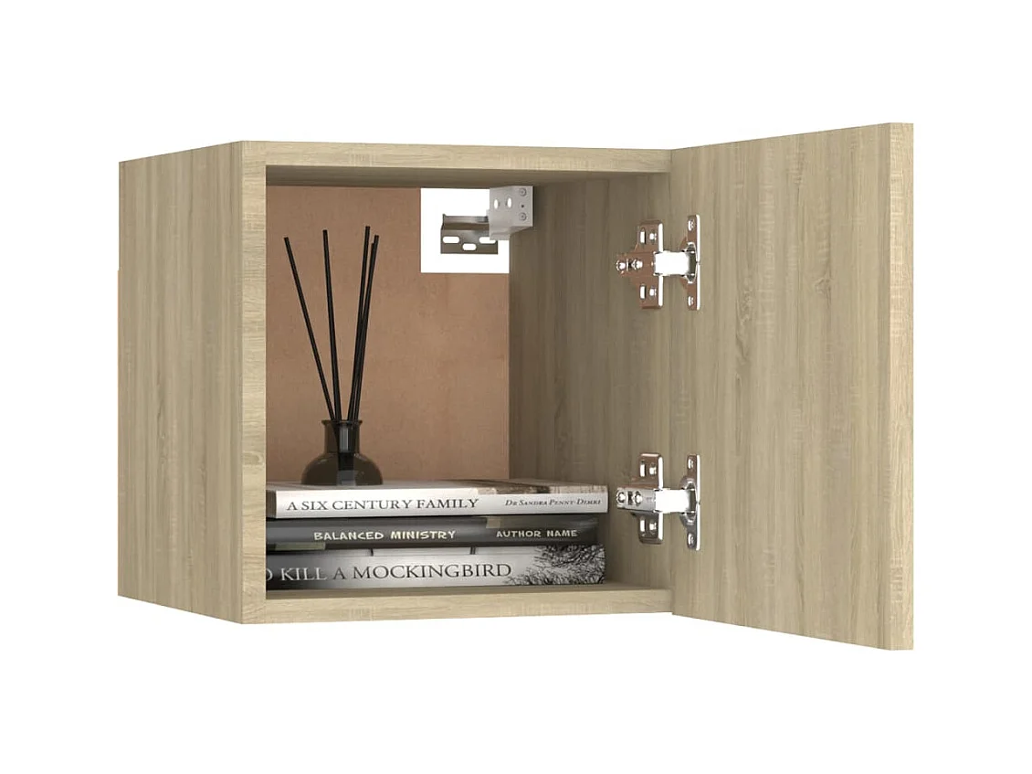 Table de chevet suspendu Chêne sonoma 30,5x30x30