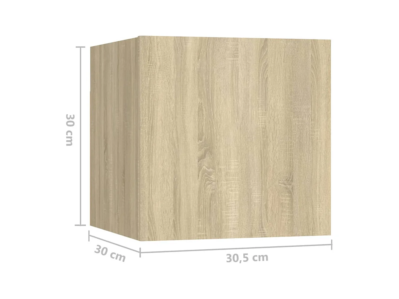 Table de chevet suspendu Chêne sonoma 30,5x30x30