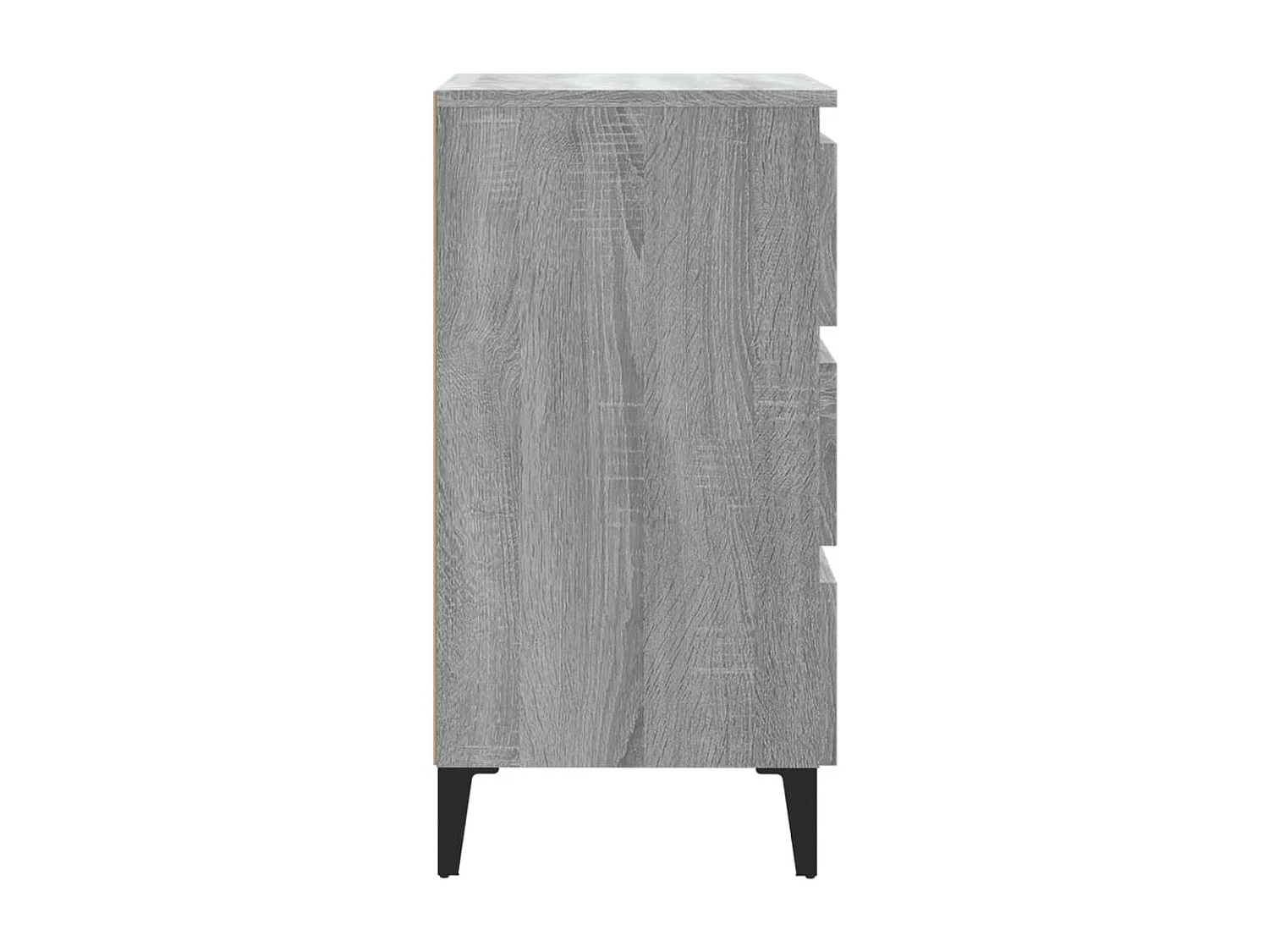 Table de chevet avec pieds en métal Sonoma gris 40x35x69