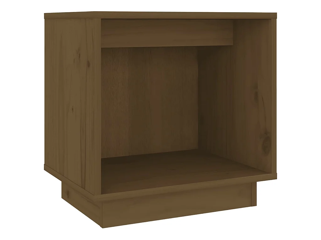 Table de chevet Marron miel 40x30x40 Bois de pin solide