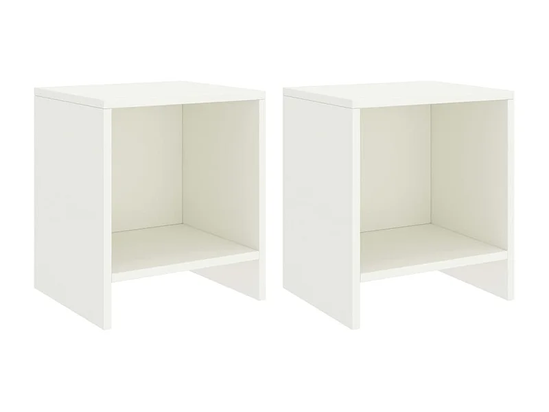 Tables de chevet 2 pcs Blanc 35x30x40 Bois de pin massif