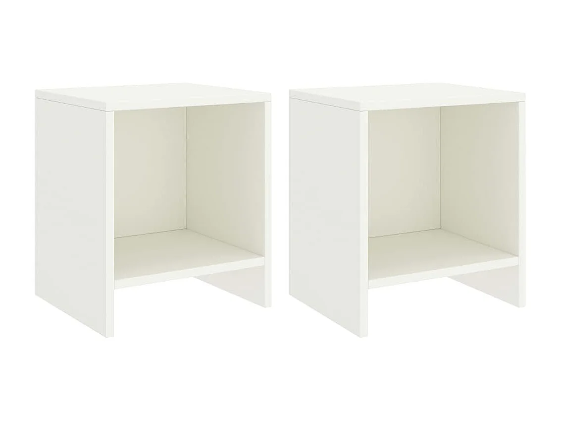 Tables de chevet 2 pcs Blanc 35x30x40 Bois de pin massif