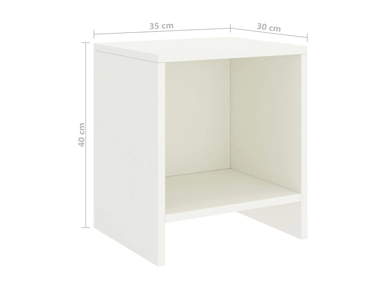 Tables de chevet 2 pcs Blanc 35x30x40 Bois de pin massif