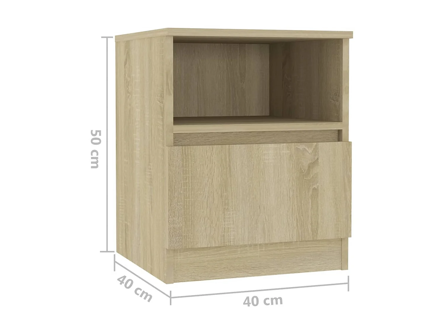 Table de chevet Chêne sonoma 40x40x50