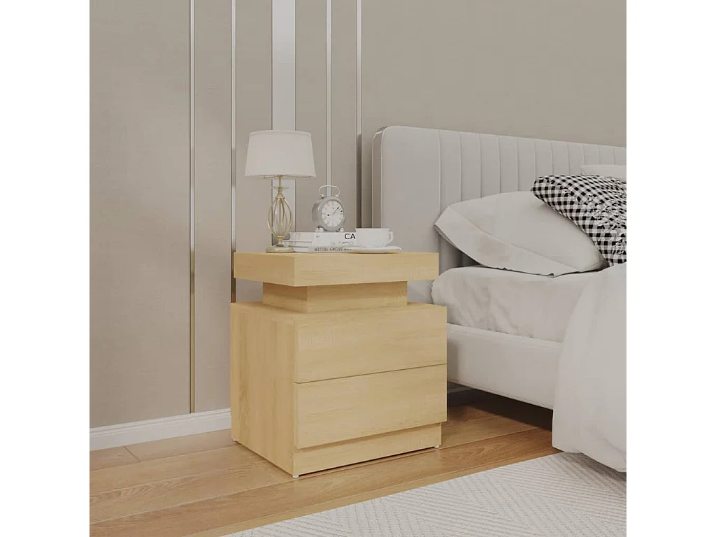 Table de chevet Chêne sonoma 45x35x52