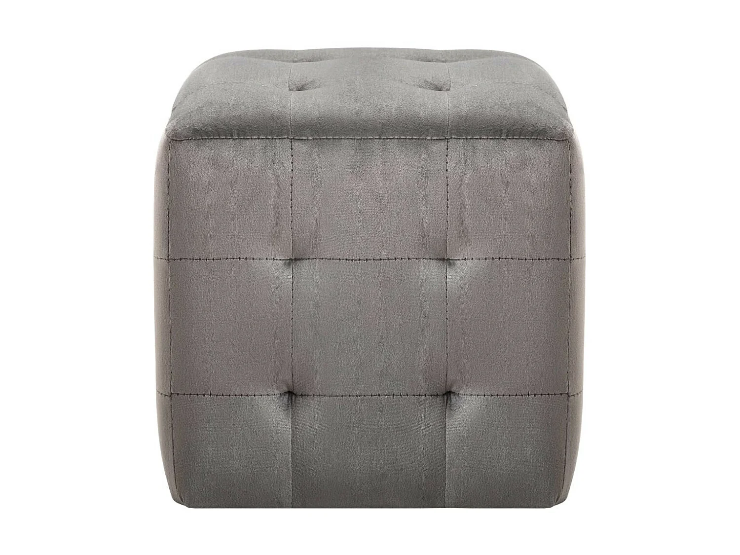 2 pcs Tables de chevet Gris 30x30x30 Tissu velours