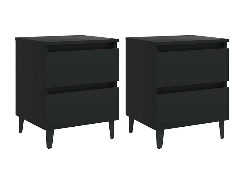 Tables de chevet Noir Kire - Lot de 2