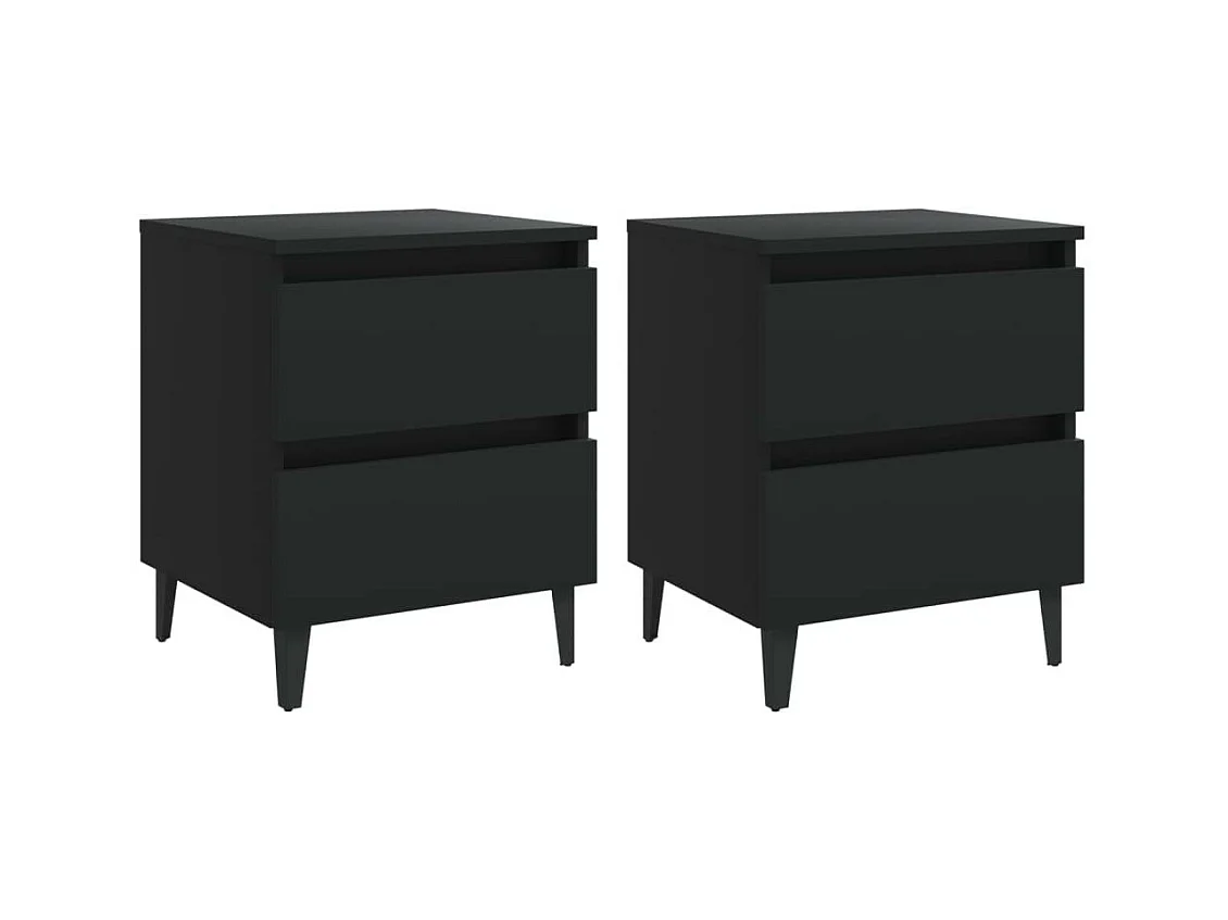 Tables de chevet Noir Kire - Lot de 2
