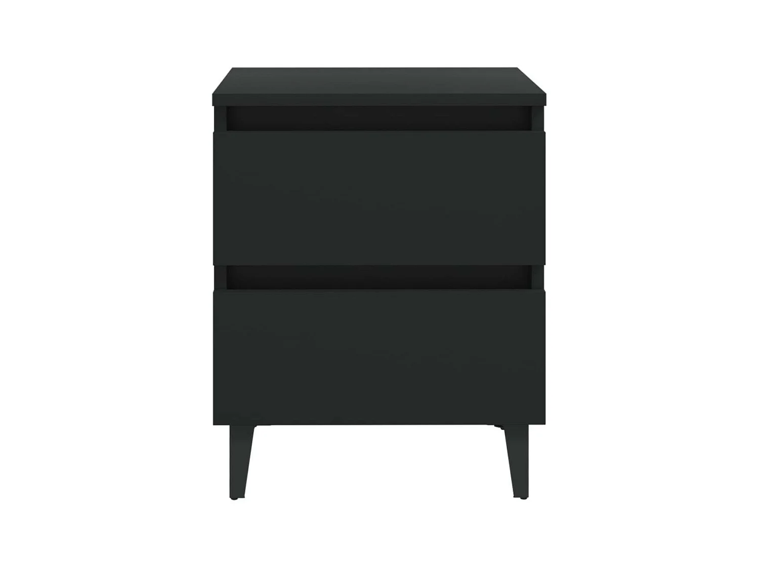 Nachtkastjes 2 st 40x35x50 cm spaanplaat zwart